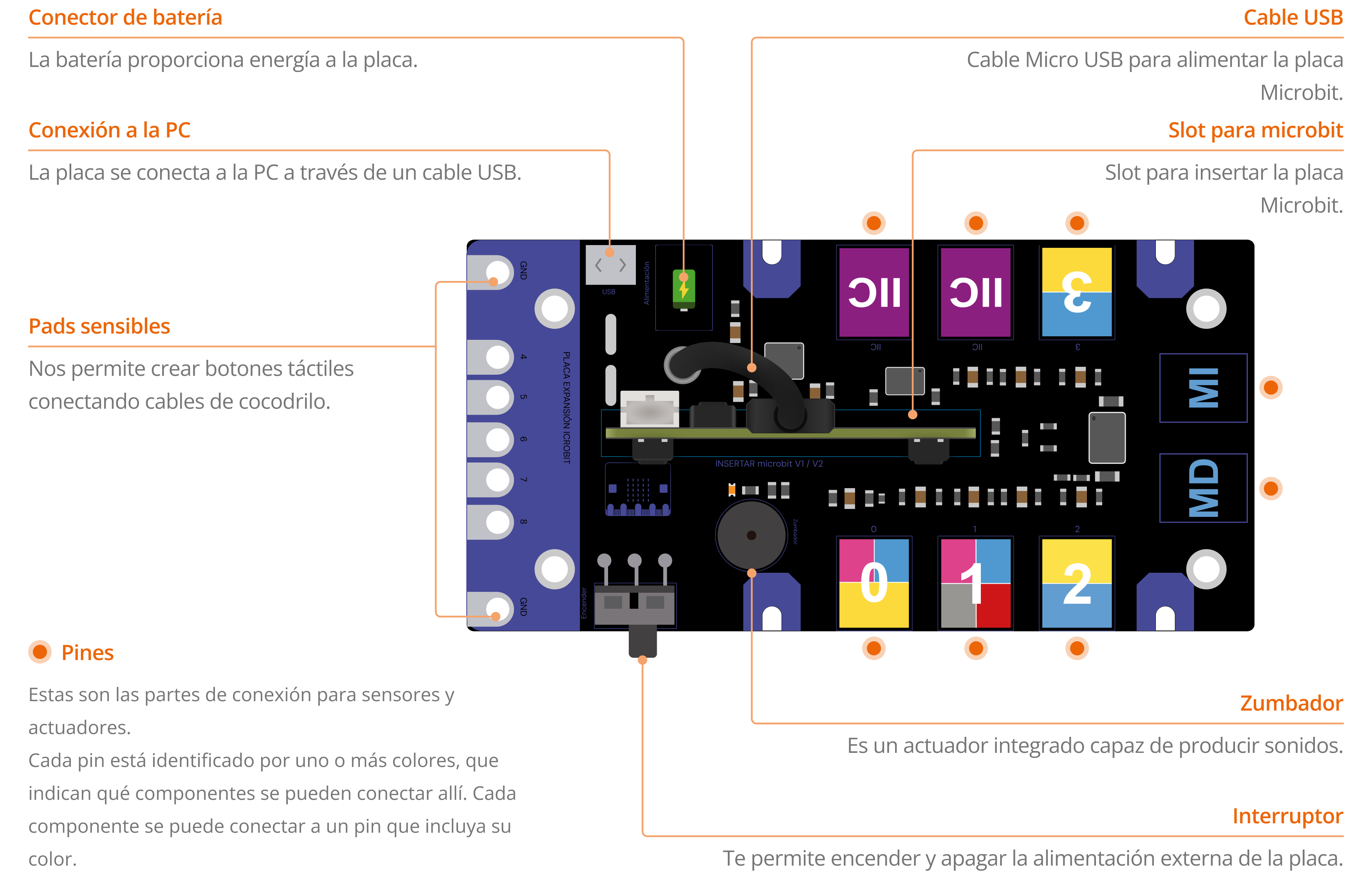 Detalle de placa controladora