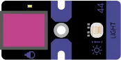 Representation of Light sensor - Detects the amount of light in the environment.