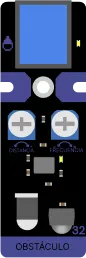 Component Obstacle - It uses an infrared light emitter and receiver to detect objects that are in front.