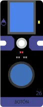 Component Push button - Detects the pressure of a finger.